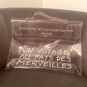 Authentic Hermes Clear Kelly Tote